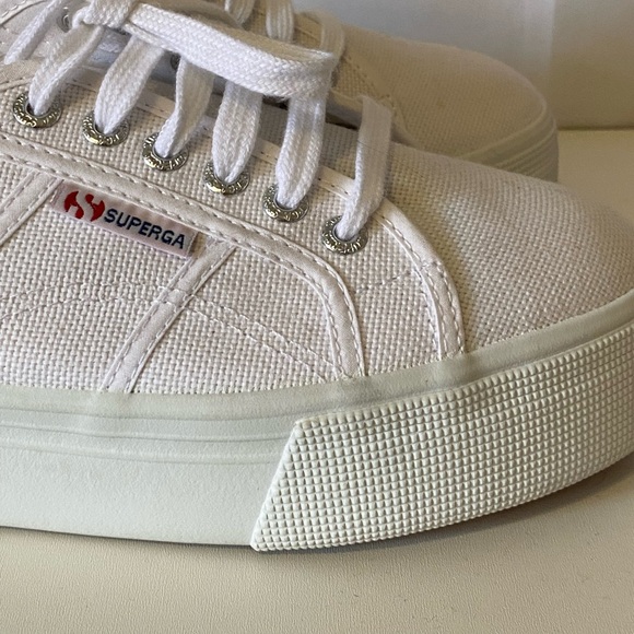 Superga 2790 Lace Up Canvas Platform Sneakers - Picture 4 of 16